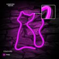 Neon LED-valo CAT pinkki Lepakko + USB FLNE04 Forever Light