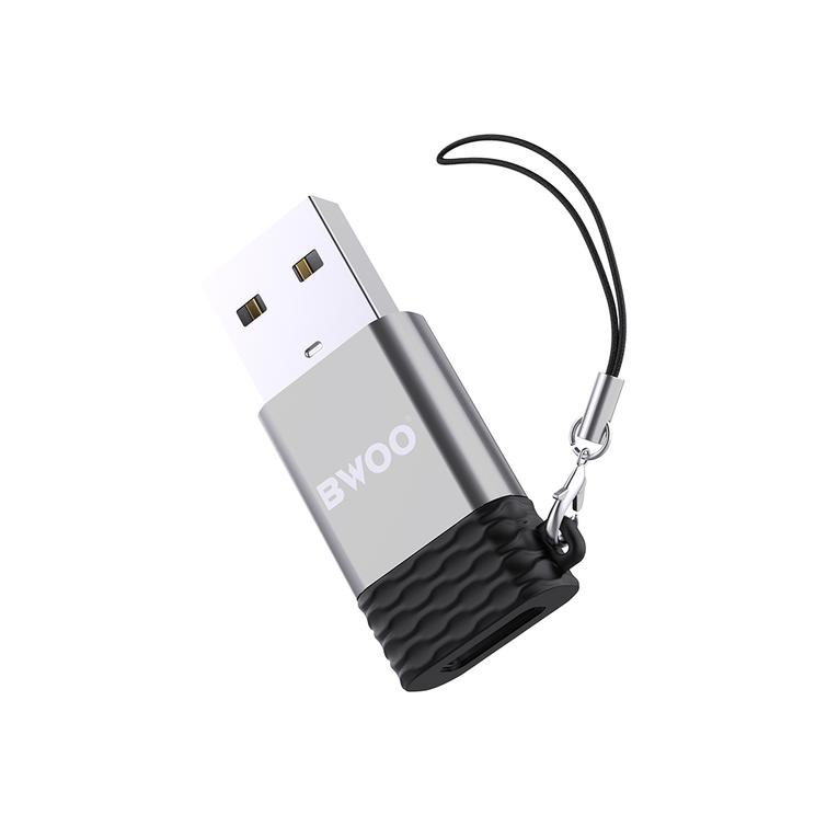 BWOO-sovitin USB-C - USB harmaa OTG BZ-38