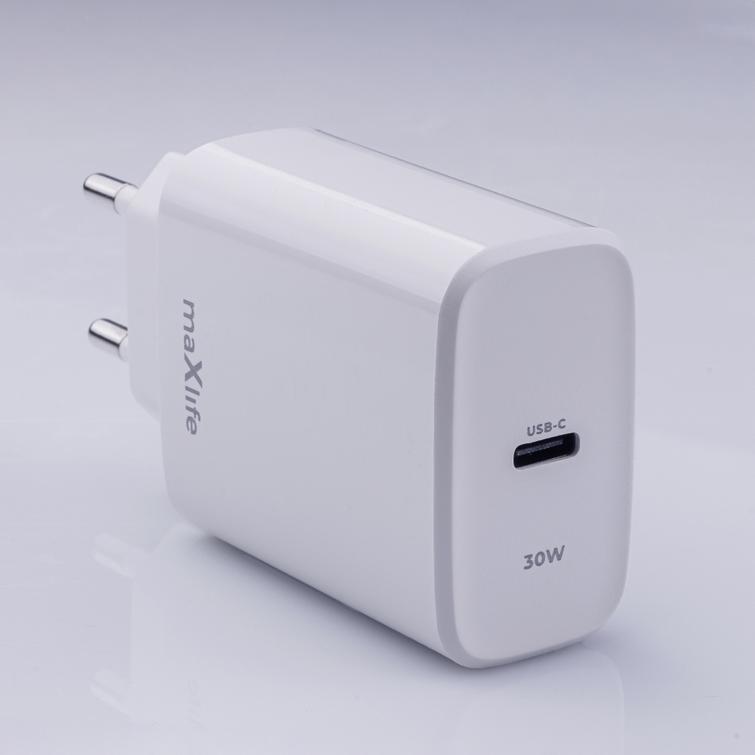 Maxlife MXTC-10-30C PD QC laturi 1x USB-C 30W valkoinen