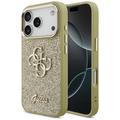 Guess Fixed Glitter Big 4G Metal Frame -suojakuori iPhone 17 Prolle, kulta