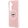 Karl Lagerfeld case IML Repeated Choupette MagSafe for Samsung Galaxy S26 pink
