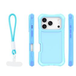 Safepop case with strap for iPhone 17 Pro Max 6,9" blue