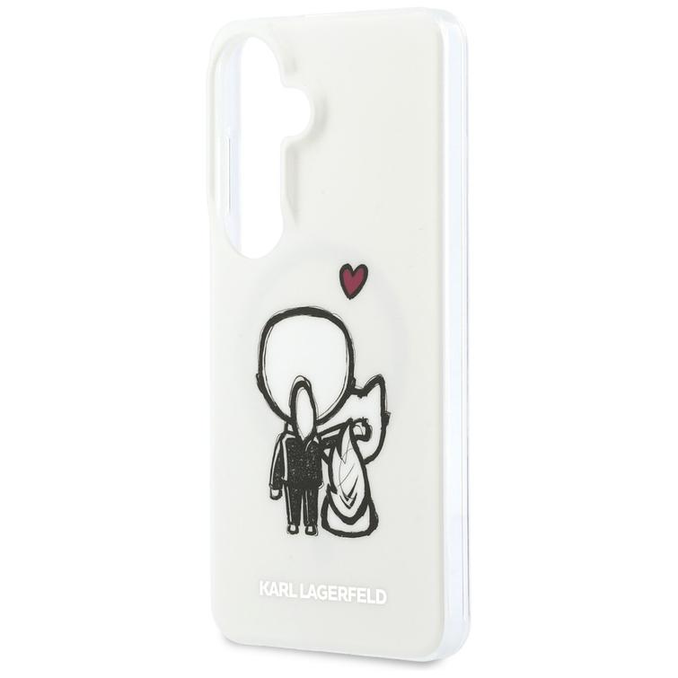 Karl Lagerfeld case IML Karl&Choupette MagSafe for Samsung Galaxy S26 transparent