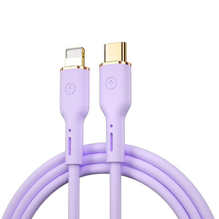 WIWU kaapeli YQ01 USB-C - Lightning 30W 1,2m violetti