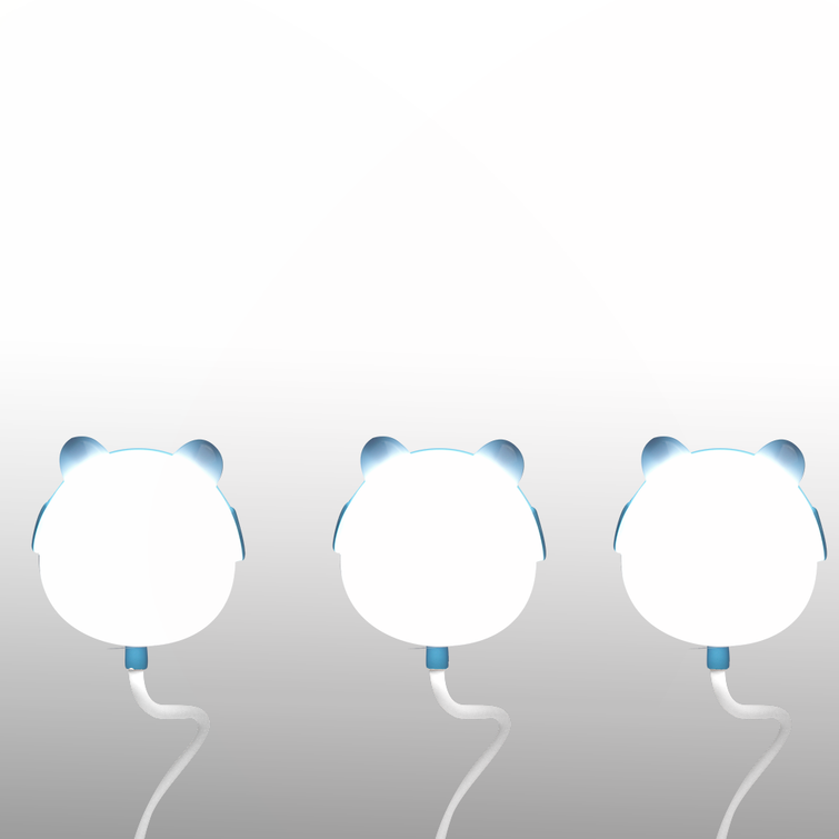 LED Teddy bear desk Lamp  3W, 3000/4500/6000K, adjustable, 1200mAh, blue,  LTC
