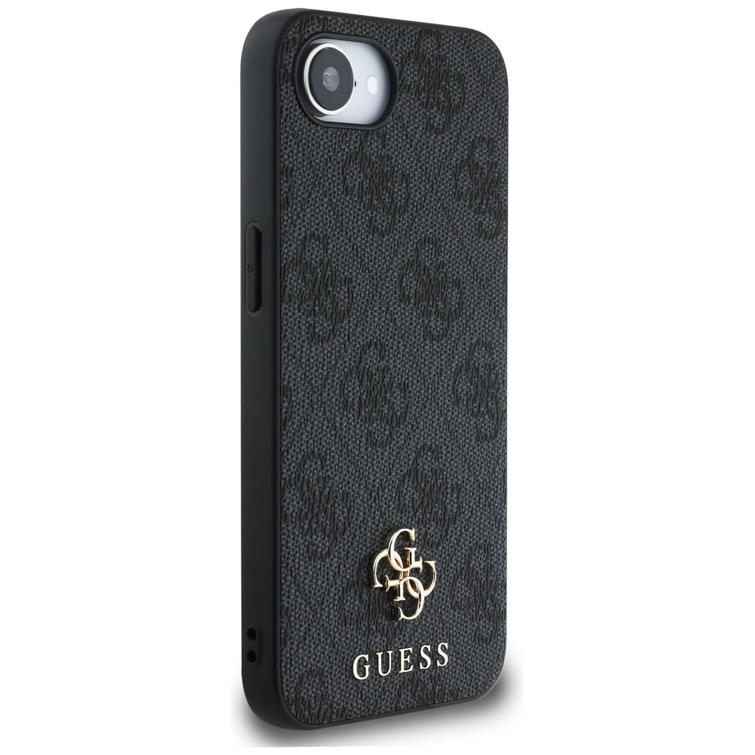 Guess HC MagSafe PU 4G Small 4G and Classic -suojakuori iPhone 16e:lle, musta