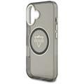 Guess Hardcase MagSafe IML Metal Mountain Logo -suojakuori iPhone 16 6,1":lle, musta