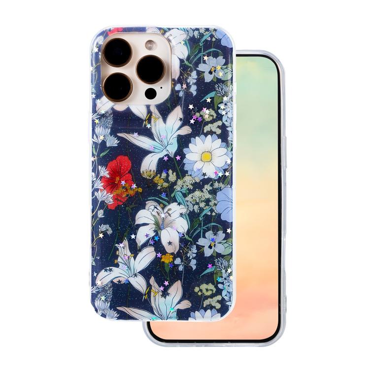 Glow Glam -suojakuori iPhone 16 Pro 6,3":lle, sininen