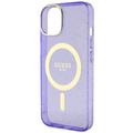 Guess iPhone 14 6,1" GUHMP14SHCMCGU kovakuori, violetti, Magsafe IML Glitter Gold