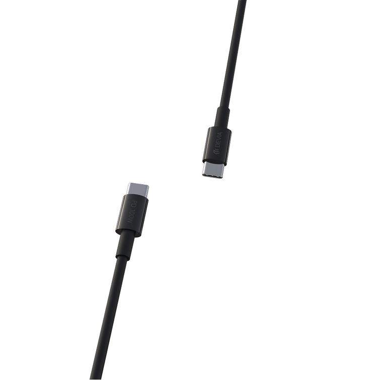 Devia kaapeli Smart EC317 PD USB-C - USB-C 1,5 m 100W 5A musta