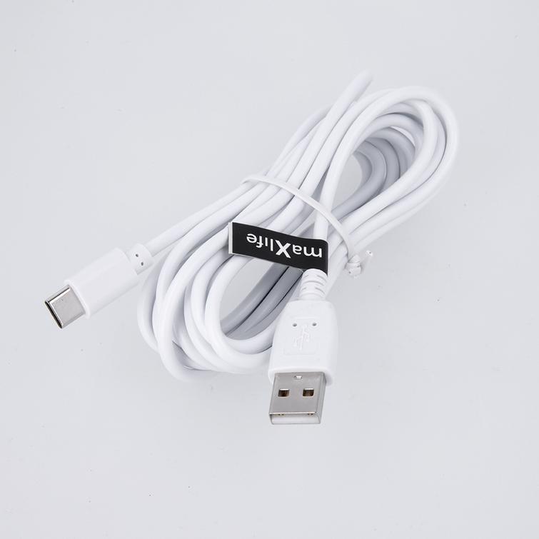 Maxlife-kaapeli USB - USB-C 3,0 m 2A valkoinen