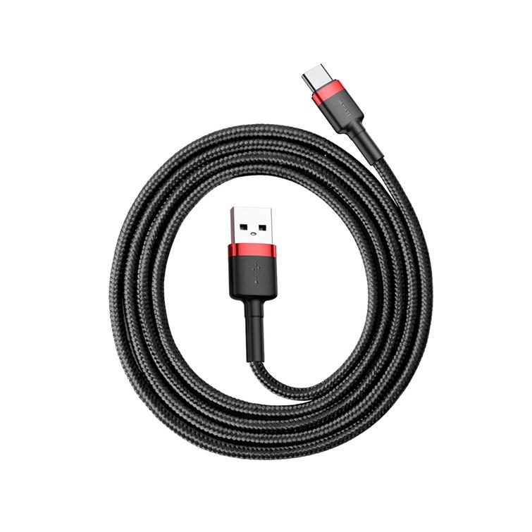 Baseus-kaapeli Cafule USB - USB-C 1,0 m 3A puna-musta