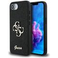 Guess HC Fixed Glitter Big 4G -suojakuori iPhone 16e:lle, musta