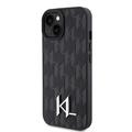 Karl Lagerfeld -suojakuori iPhone 15 6,1":lle KLHCP15SPKLPKLK musta HC Hot Stamp Monogram KL Metal Logo