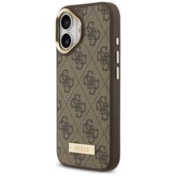 Guess 4G Logo Plate MagSafe -suojakuori iPhone 17:lle, ruskea