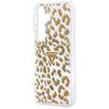 Guess case IML Leopard Print Triangle MagSafe for Samsung Galaxy S26 brown