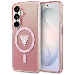 Guess case IML Gradient Triangle MagSafe for Samsung Galaxy S26 pink