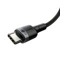 Baseus-kaapeli Cafule PD USB-C - USB-C 2,0 m 5A harmaanmusta 100W