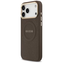 Guess iPhone 17 Pro Max -suojakuori HC MAGSAFE PU W/ PEONY HOT STAMP ruskea