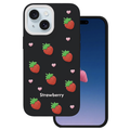 Strawberry case for iPhone 13 / 14 / 15 6,1" black