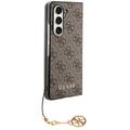 Guess-suojakuori Samsung Galaxy Z Fold 5:lle GUHCZFD5GF4GBR ruskea HC PU 4G Charm