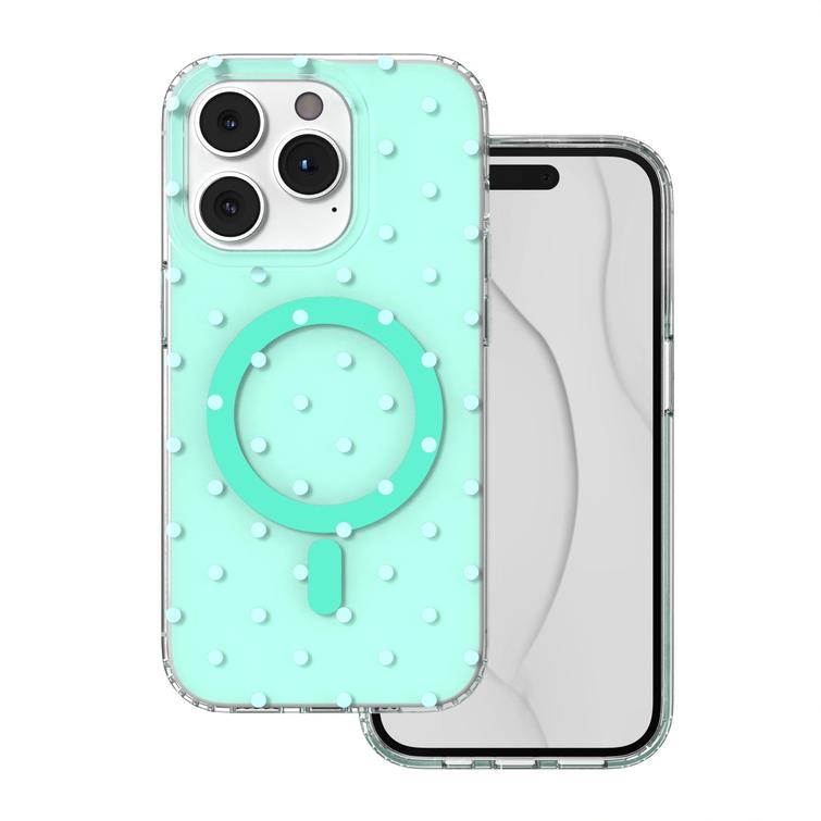 Bubble Dots Mag -kuori iPhone 14 Pro 6,1" vihre&auml;