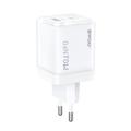 BWOO GaN -seinälaturi CDA224 QC 70W 1 x USB 1 x USB-C, valkoinen