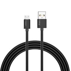 CABLE T-PHOX NETS MICRO USB BLACK 3A ; PVC ; 1,2M