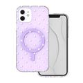 Bubble Dots Mag -kotelo iPhone 12 / 12 Pro 6,1" -puhelimelle, violetti