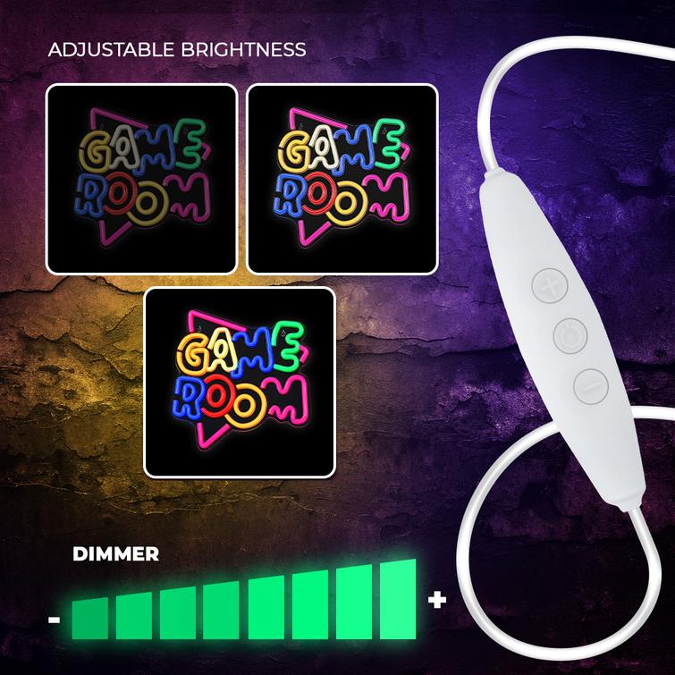 Neon PLEXI LED-pelihuone monivärinen NNE20 Neolia