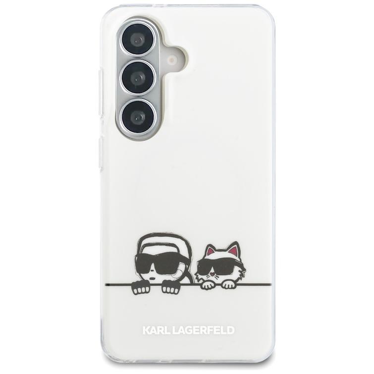 Karl Lagerfeld case IML Peekaboo Karl&Choupette MagSafe for Samsung Galaxy S26 transparent