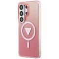 Guess case IML Gradient Triangle MagSafe for Samsung Galaxy S26 Ultra pink