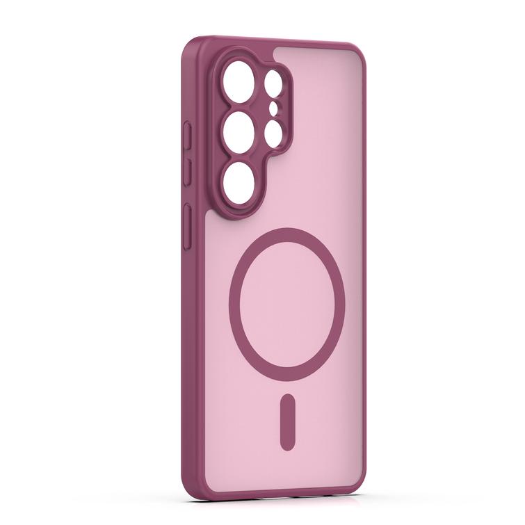 Mag Matt case for Samsung Galaxy S25 Ultra maroon camera protection