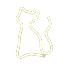 Neon LED -valo CAT lämmin valkoinen Lepakko + USB FLNE03 Forever Light