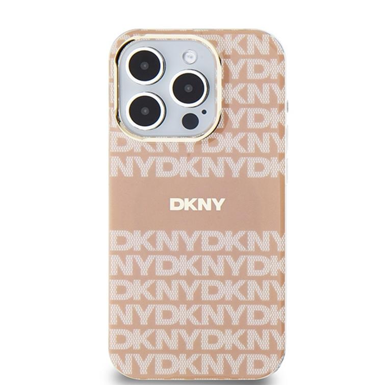 DKNY case for iPhone 15 Pro Max 6,7" DKHMP15XHRHSEP blue HC Magsafe pc tpu repeat texture pattern w stripe