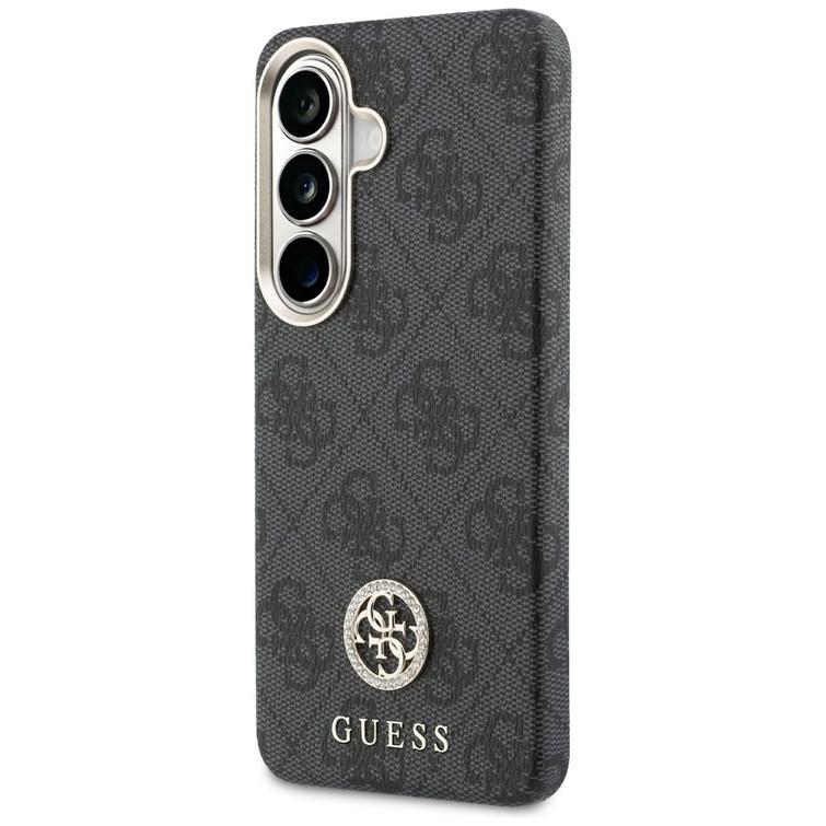Guess case 4G Rhinestone Round Logo MagSafe for Samsung Galaxy S26 black