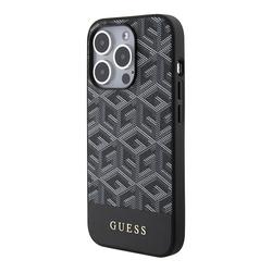 Guess iPhone 14 Pro Max 6,7" suojakuori GUHMP15XHGCFSEK musta HC MAGSAFE GCUBE PU STRIPE