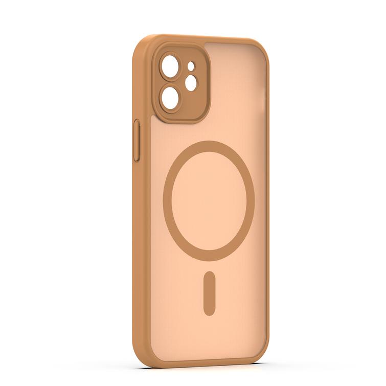 Mag Matt case for iPhone 12 6,1" brown camera protection