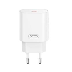 XO-seinälaturi CE25 PD 25W 1x USB-C valkoinen + USB-C-kaapeli - USB-C