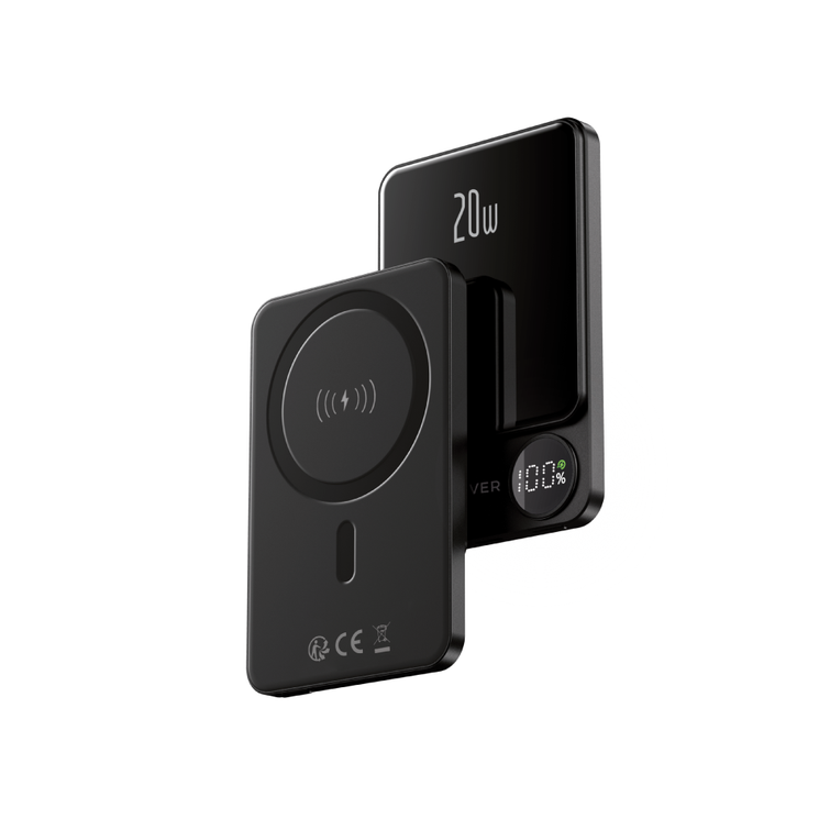 Forever langaton varavirtalähde MATB-200 20W PD 5000 mAh magneettinen musta