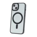 Satin Clear Mag -suojakuori iPhone 15 Plus 6,7":lle, musta