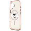 Karl Lagerfeld suojakuori iPhone 17 6,1" IML Choupette Sketch Logo MagSafe vaaleanpunainen