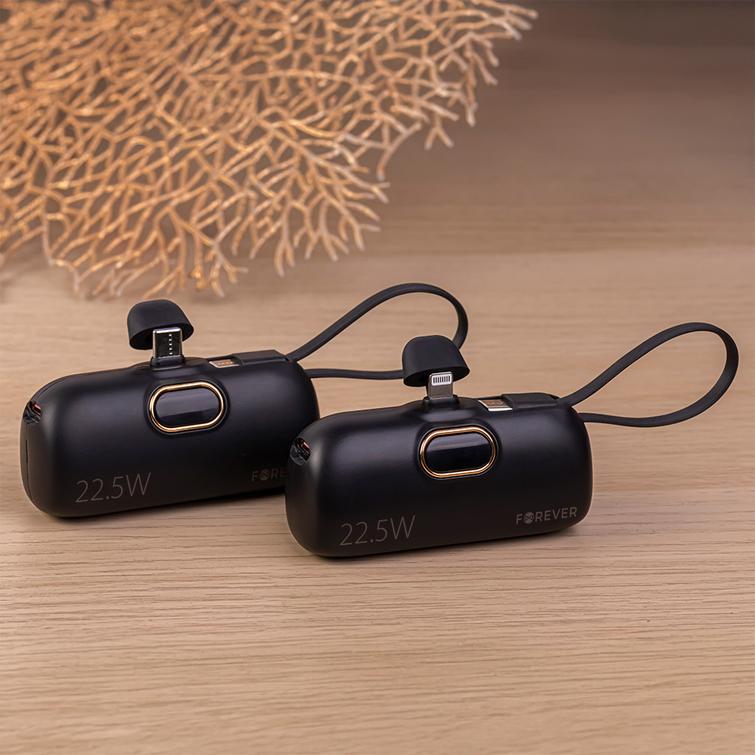 Forever MTB-100 mini-varavirtalähde 22,5 W 5000 mAh Lightning musta
