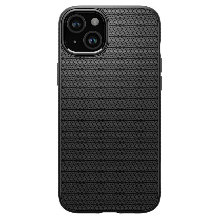 Spigen Liquid Air -suojakuori iPhone 15 Plus 6,7":lle mattamusta