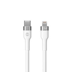 Forever Joustava USB-C - Lightning-kaapeli 1,0 m 20W valkoinen
