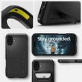Spigen Tough Armor Mag Magsafe -suojakuori iPhone 16 6,1":lle, musta