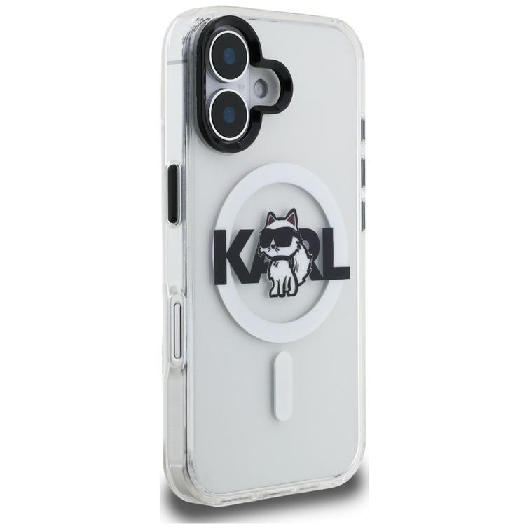 Karl Lagerfeld suojakuori iPhone 17 6,1" IML Choupette Sketch Logo MagSafe l&auml;pin&auml;kyv&auml;
