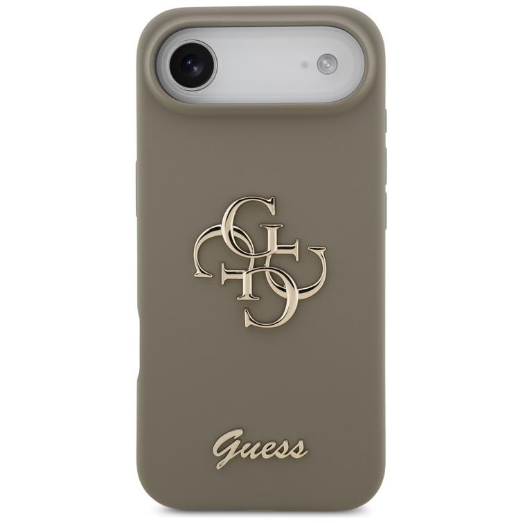 Guess Silicone Big 4G Script -suojakuori iPhone Airille, ruskea