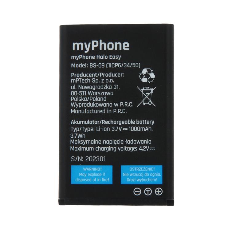 Battery for myPhone Halo Easy 1000mAh