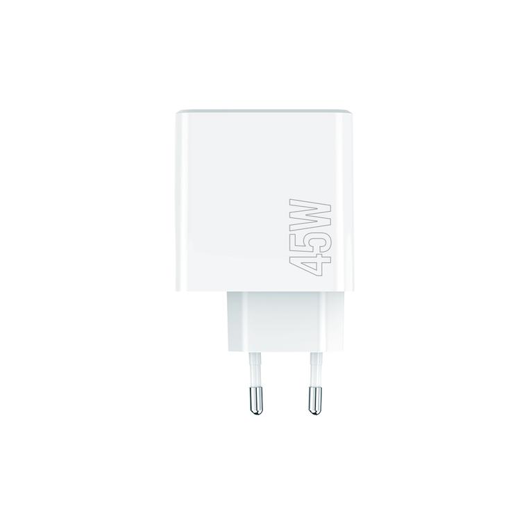 Maxlife MXTC-07-45AC PD QC laturi 1x USB-C 1x USB 45W valkoinen